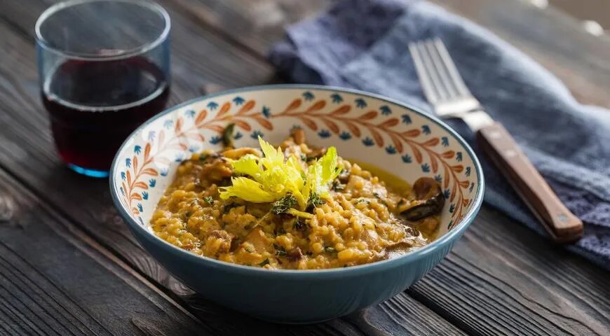 Перлотто с белыми грибами