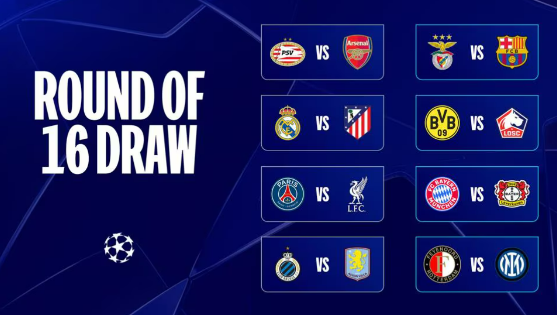 "Реал" и "Барселона" разошлись по разным половинам сетки плей-офф Лиги чемпионов. Фото: УЕФА