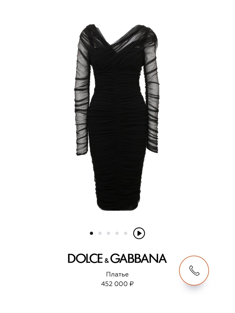 Платье D&G из коллекции Black Sicily tsum.ru