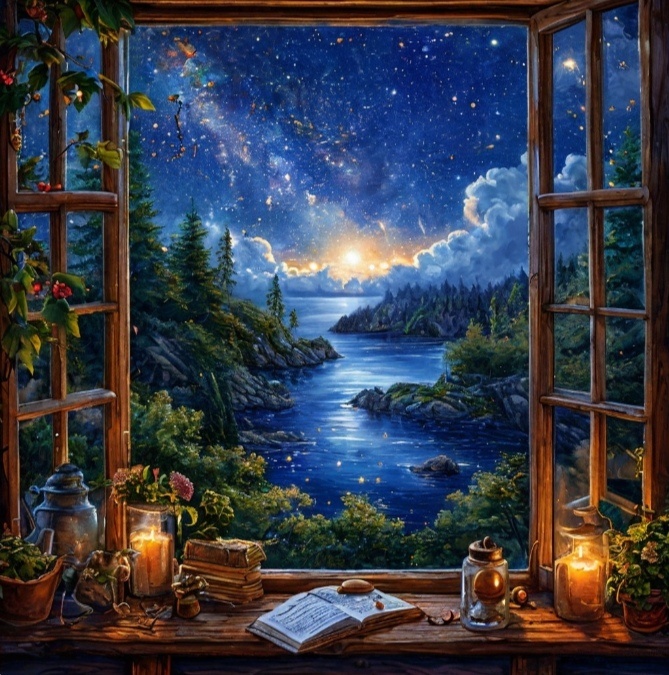 Ночь из окна