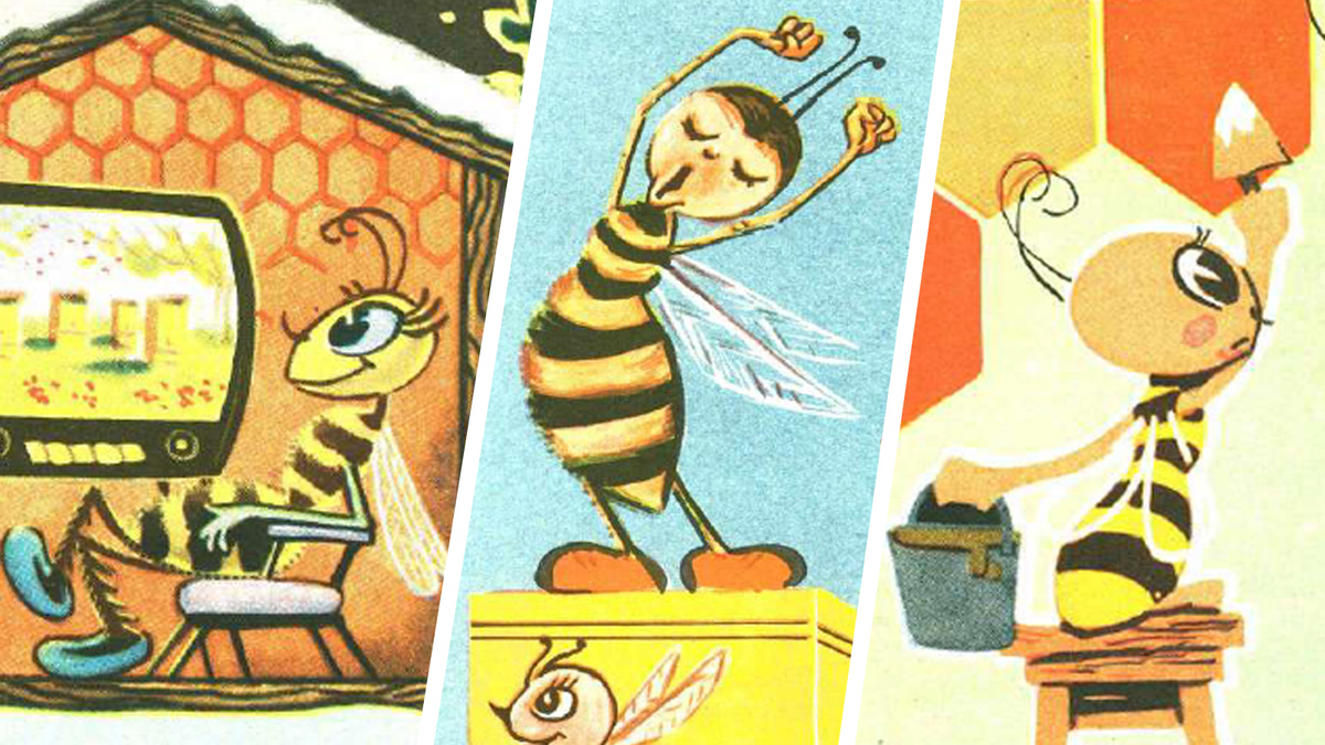 рисунок: журнал "Пчеловодство" №№ 2,4,5, 1967.