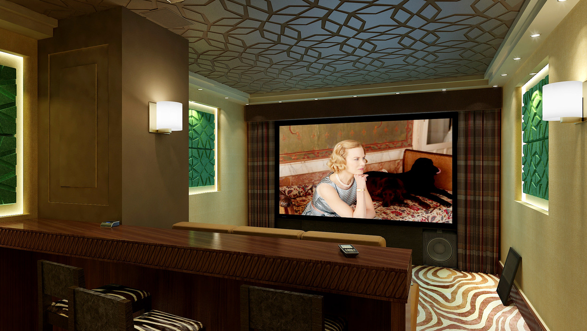 Итоговый интерьер кинозала