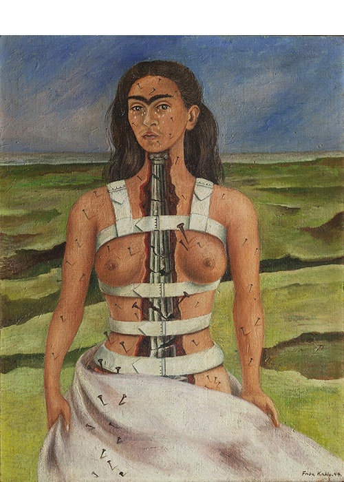 Фрида Кало. Асц в 3 декане Льва, Солнце в Раке в 12 доме, оппозиция к ретро-Марсу в Козероге в 6 доме (Марс - хозяин декана). Нагляднейшее воплощение принципов этого декана.