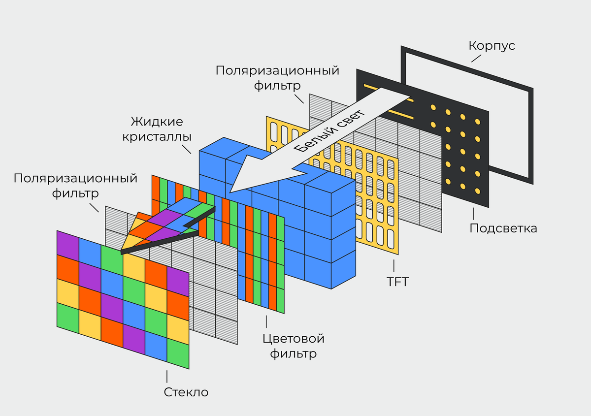 Строение ЖК-матрицы