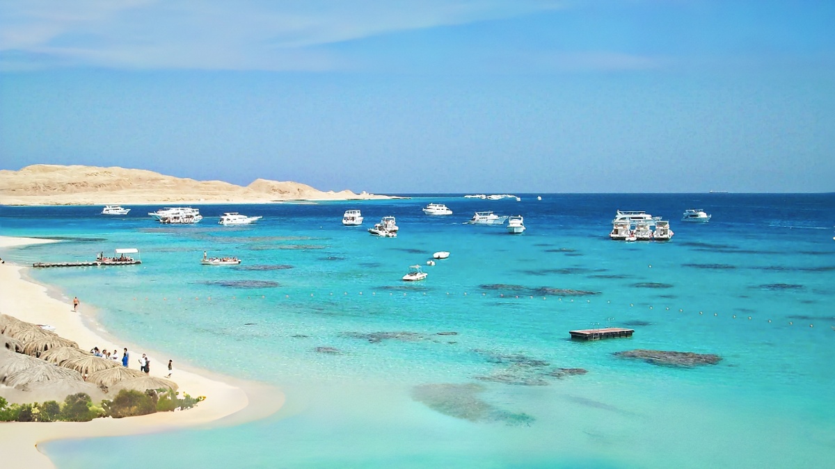 Пляж в Египте с белым песком