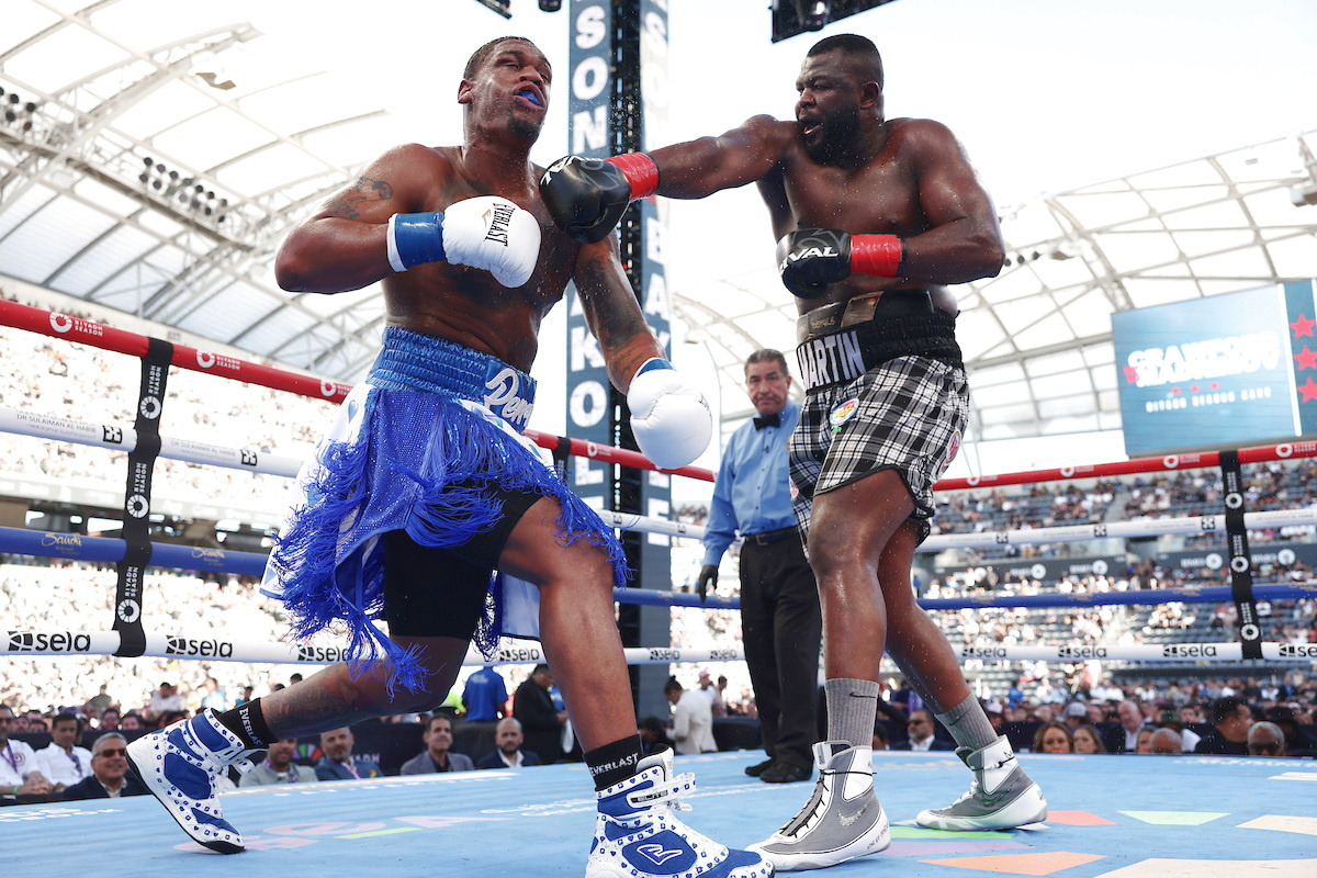 Тот самый удар, которым Мартин Баколе нокаутировал в пятом раунде Джареда Андерсона