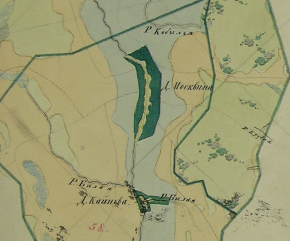 Фрагмент Плана Генерального Межевания Екатерины II .