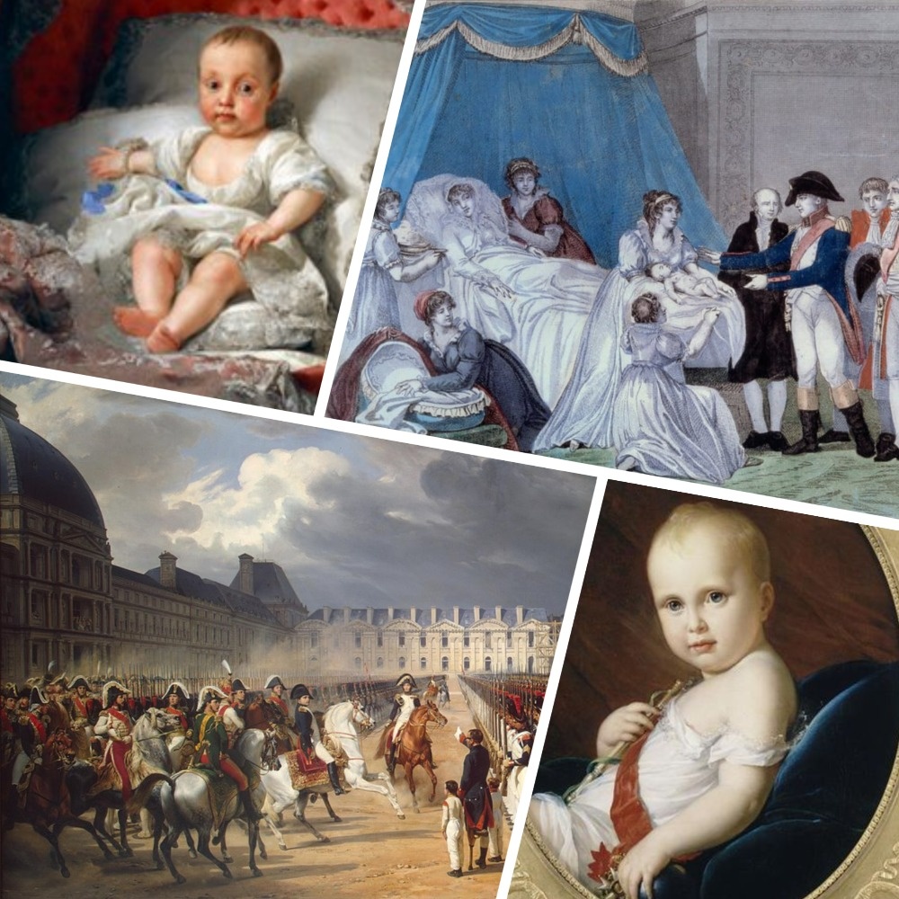 Наполеон у Тюильри. Рождение сына. Младенец - король Рима.