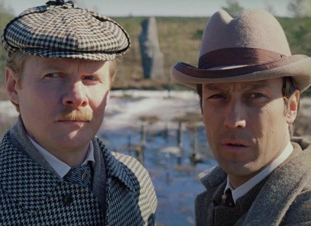   Виталий Соломин, Олег Янковский, кадр из фильма «Шерлок Холмс и доктор Ватсон: Собака Баскервилей» (1981, Ленфильм)