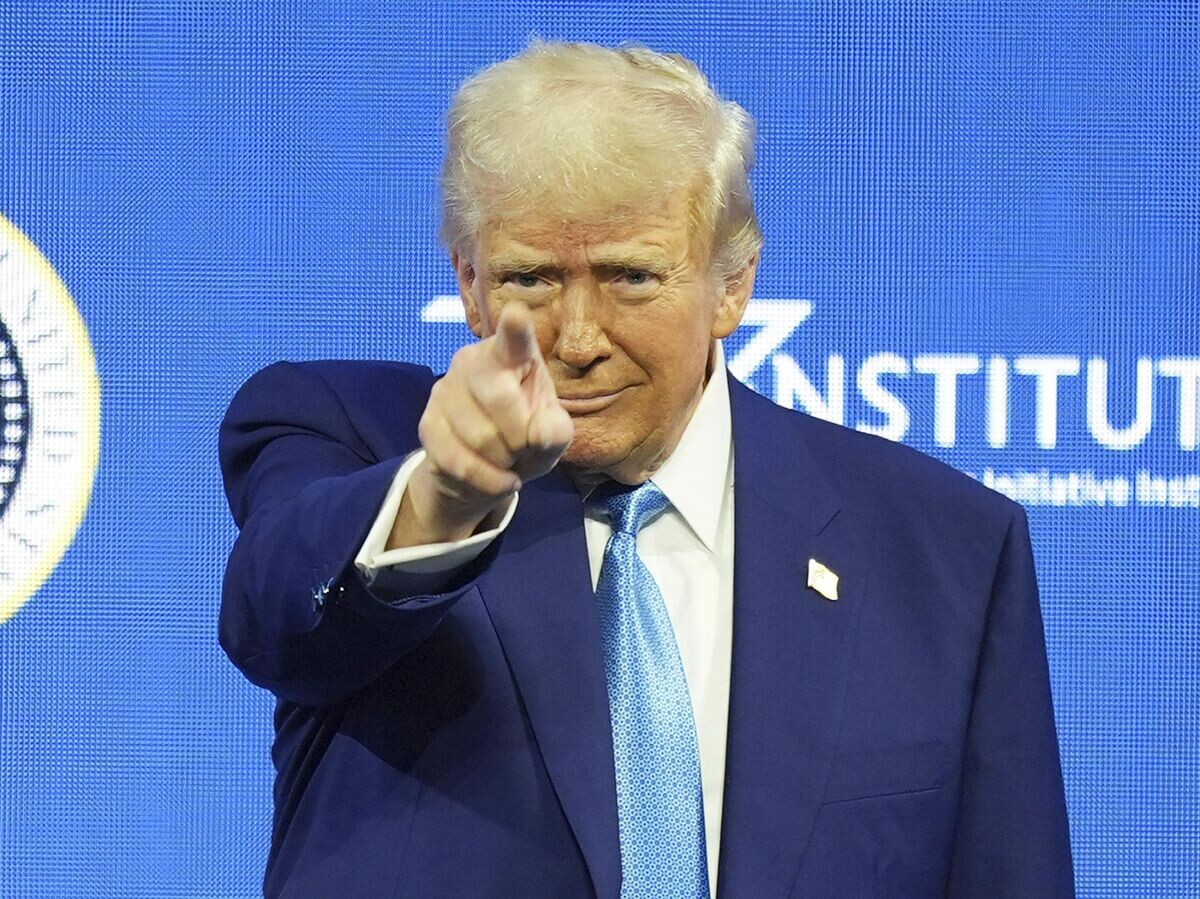    Президент США Дональд Трамп во время выступления в Майами© AP Photo / Rebecca Blackwell