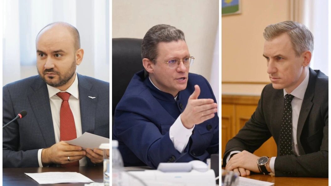    Вячеслав Федорищев, Георгий Филимонов, Василий Анохин. Фото: телеграм-каналы губернаторов