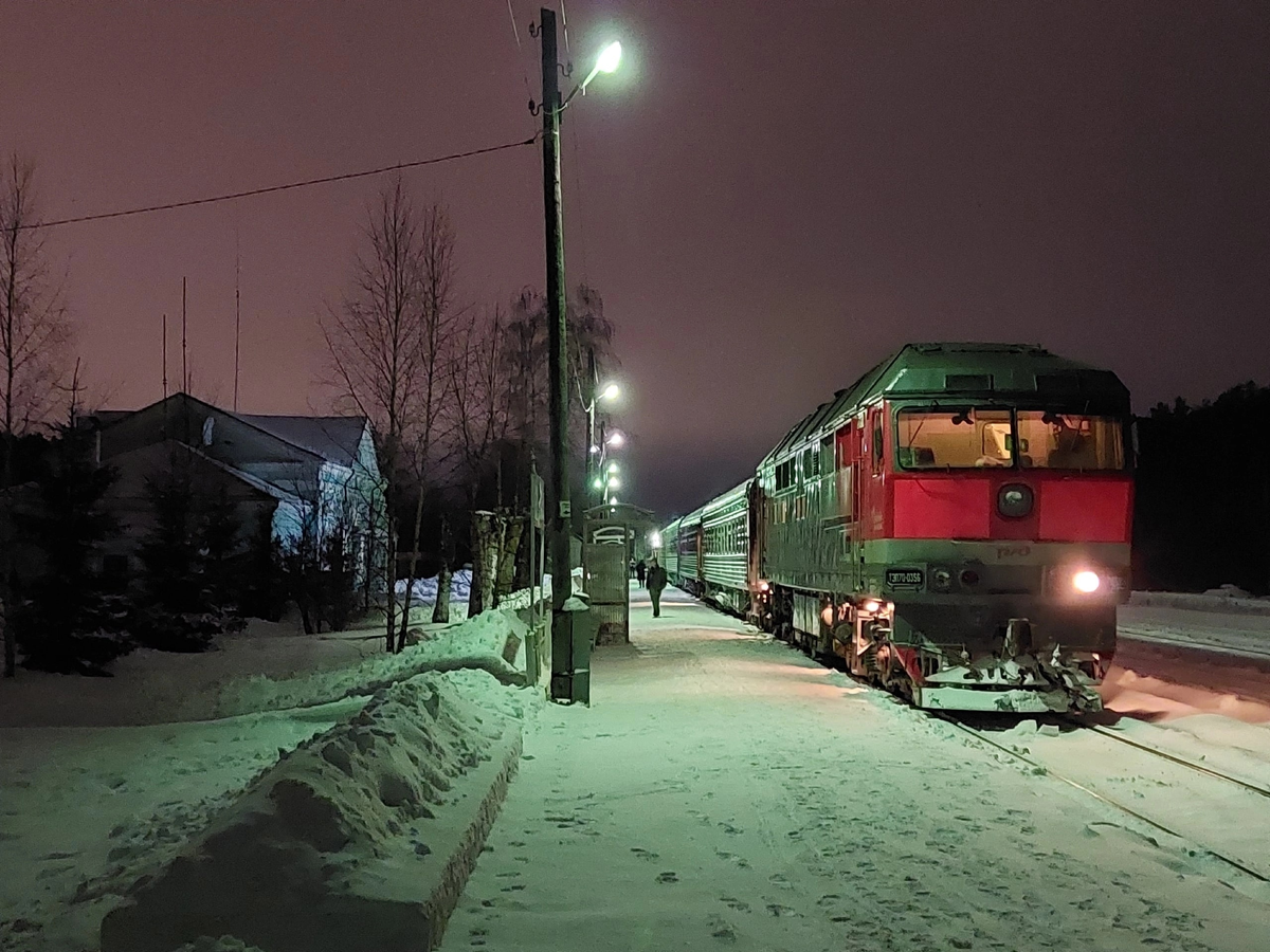 Поезд в Угличе. Фото: Сергей Быков