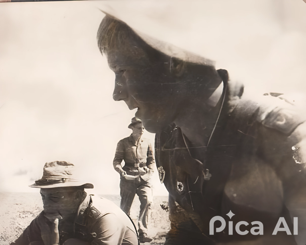 Туркестан. Солдаты Советской Армии. Из альбома автора.