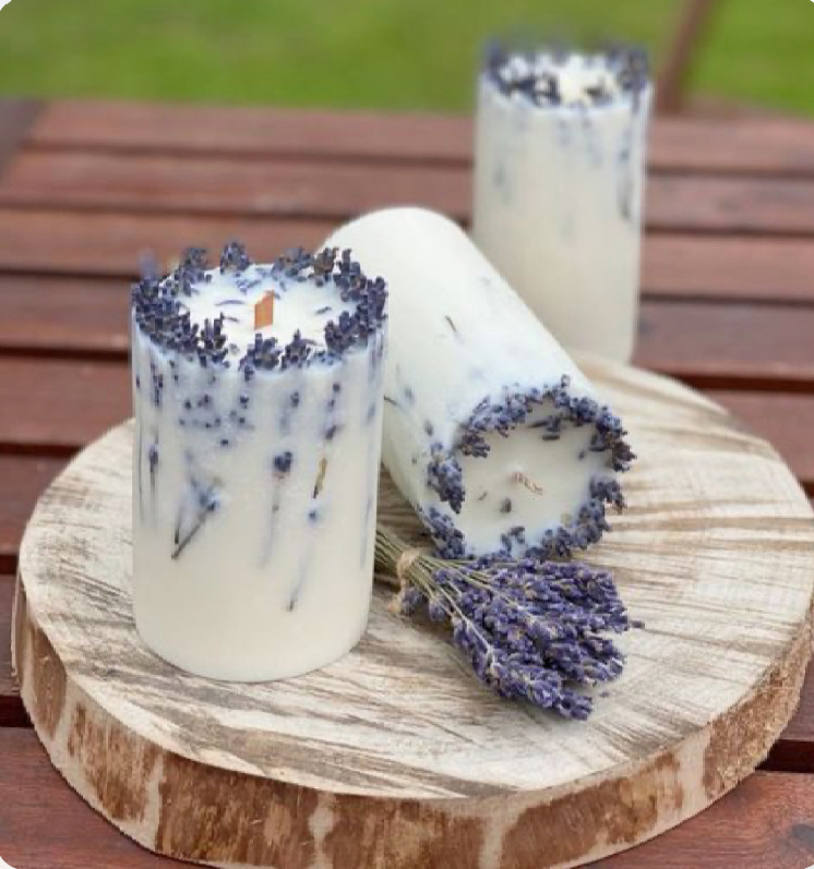Свеча с лавандой для подруги