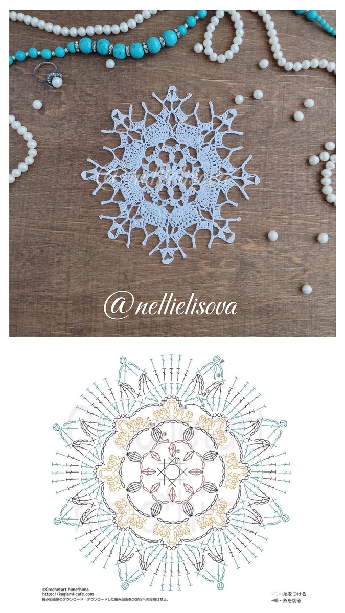 Ещё одна снежинка  от hime*hima @himehima  Снежинки 2025 Праздничные фантазии @nellielisova 