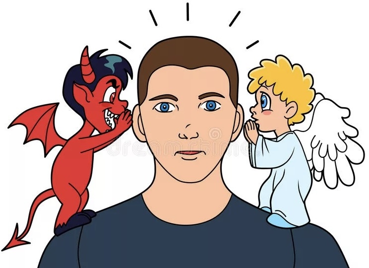 Черный и белый ангелы на плечах, кто они? И есть ли они?