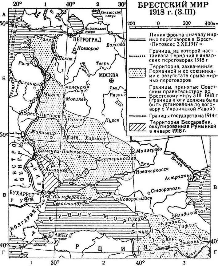 Оккупация России Германией в 1918 году. 