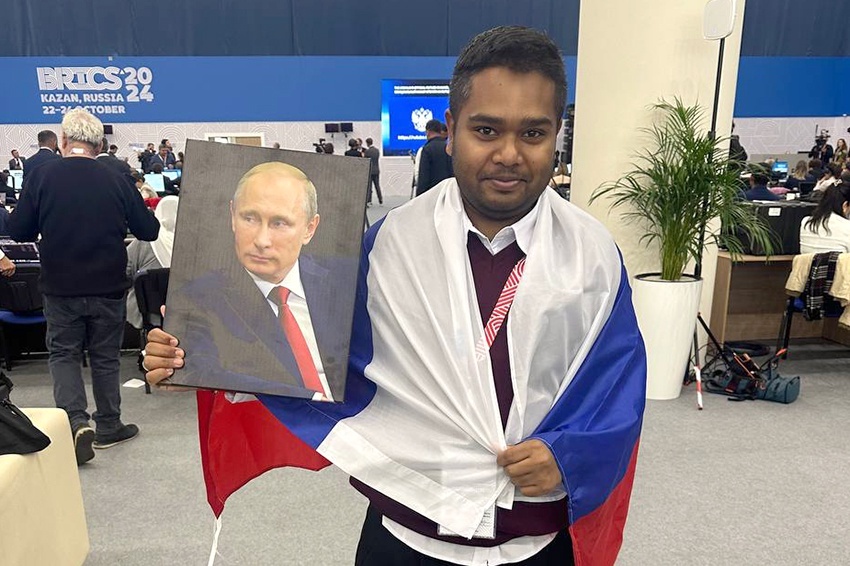    Сид на саммите БРИКС в Казани. / Фото: Предоставлено Сидом