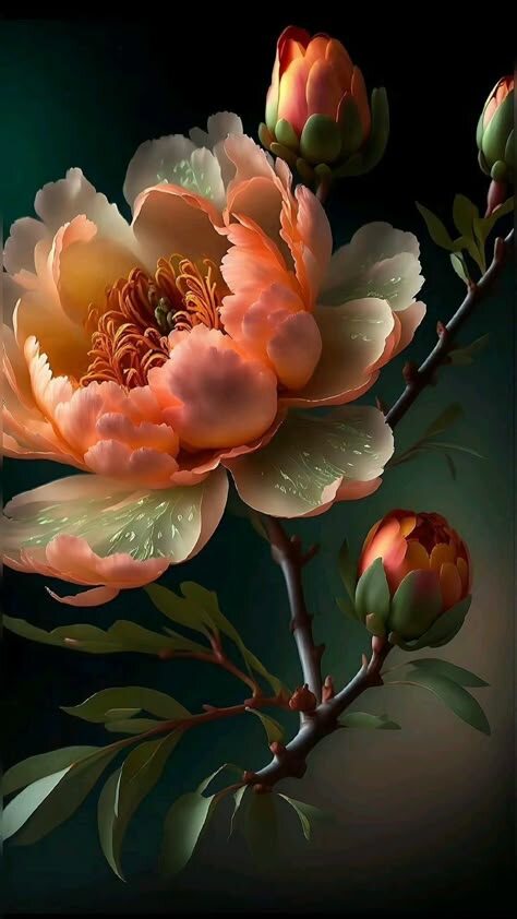 📖  Цветок пиона — главная идея коллекции Оскара де ла Рента