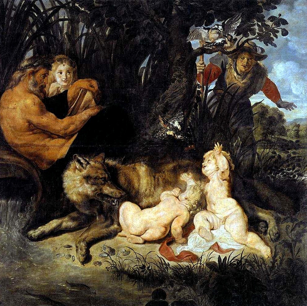 Питер Пауль Рубенс, «Ромул, Рем и волчица», около 1616, холст, масло, 210 x 212 см, Капитолийские музеи, Рим