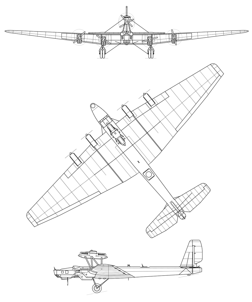 схема опытного тяжелого бомбардировщика ТБ-4 (АНГ-16). Снимок airwar.ru