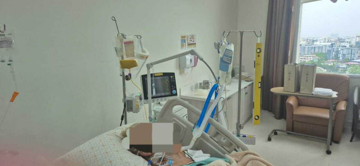 Реанимационная палата по полмиллиона батов в стуки в частном госпитале, куда поместили Андрея. 