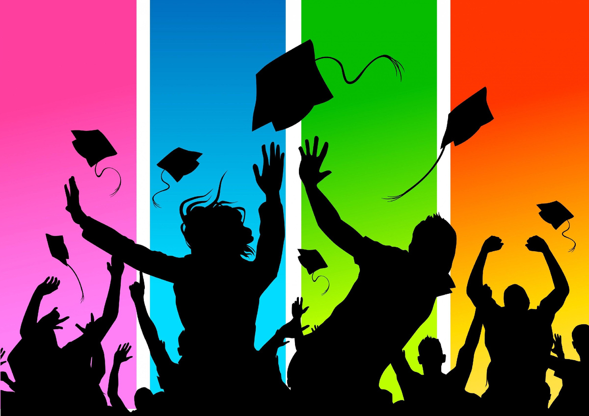 Рисунок из интернета. Студенты веселятся.