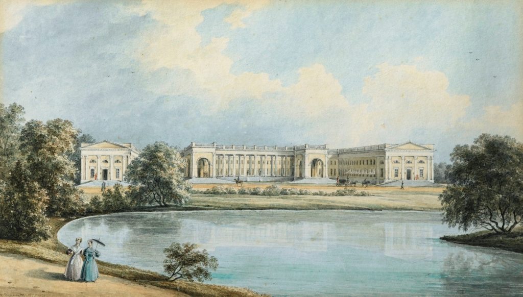 Вид Александровского дворца в Царском селе - Чернецов Н. Г.  Фото из открытых источников. 