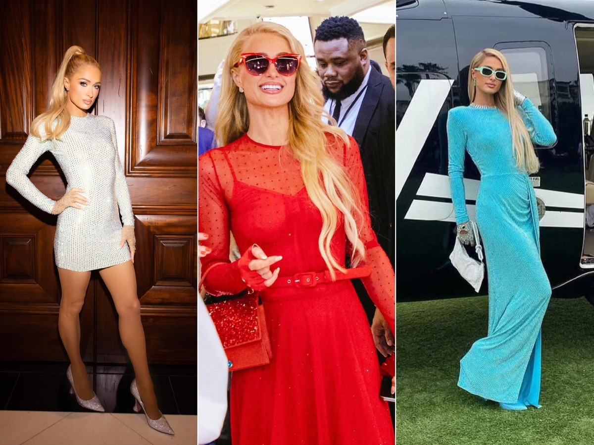 Пэрис Хилтон в платьях от Solangel