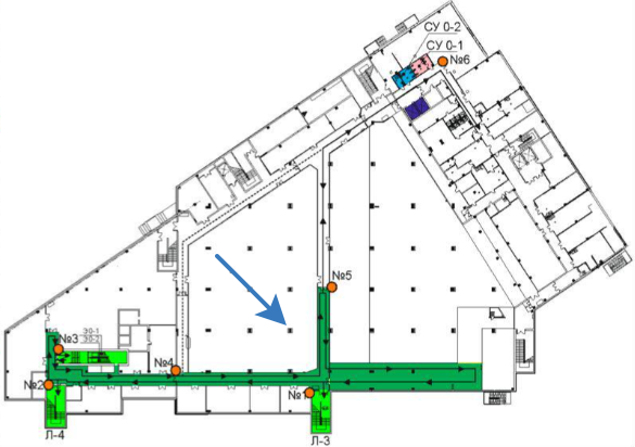 Зона закрепленная за уборщицей