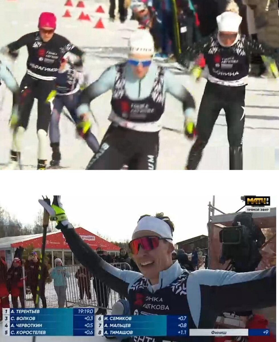     Коллаж скриншотов с видеотрансляции. Ист. – «МАТЧ ТВ» Фотография взята из открытых источников.