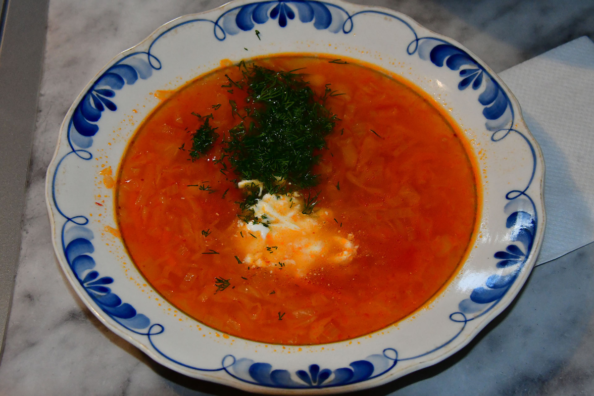 Щи на костном бульоне