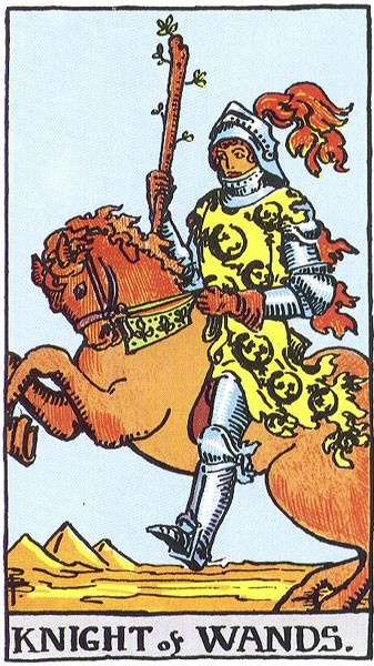 Рыцарь Жезлов «Таро Райдера-Уэйта»