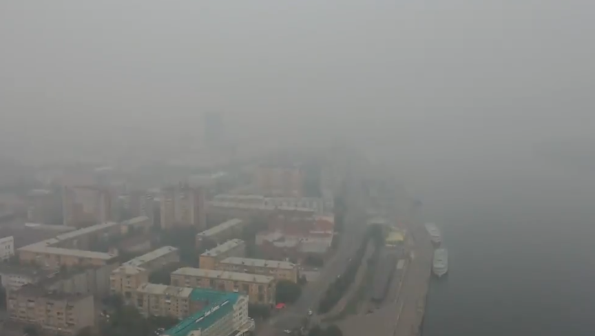 Вид на р. Енисей, центр города