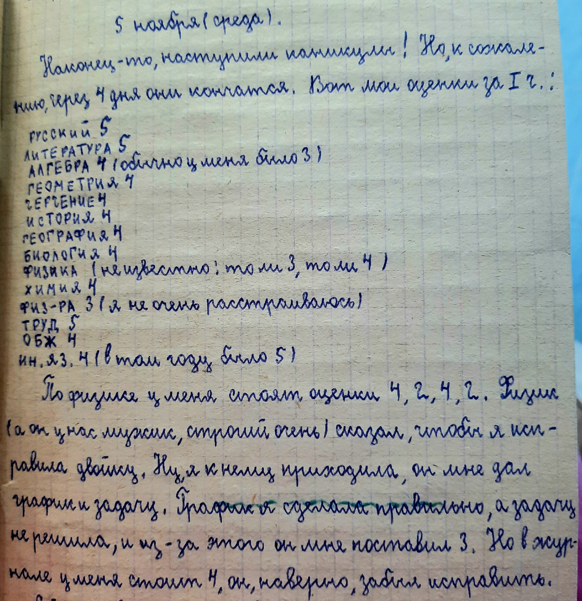 Из личного дневника.