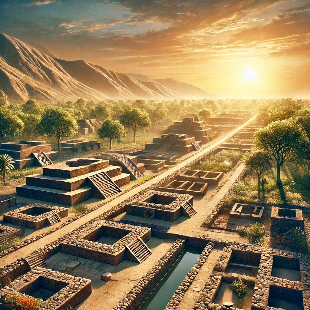 руины города Хараппа, древней цивилизации