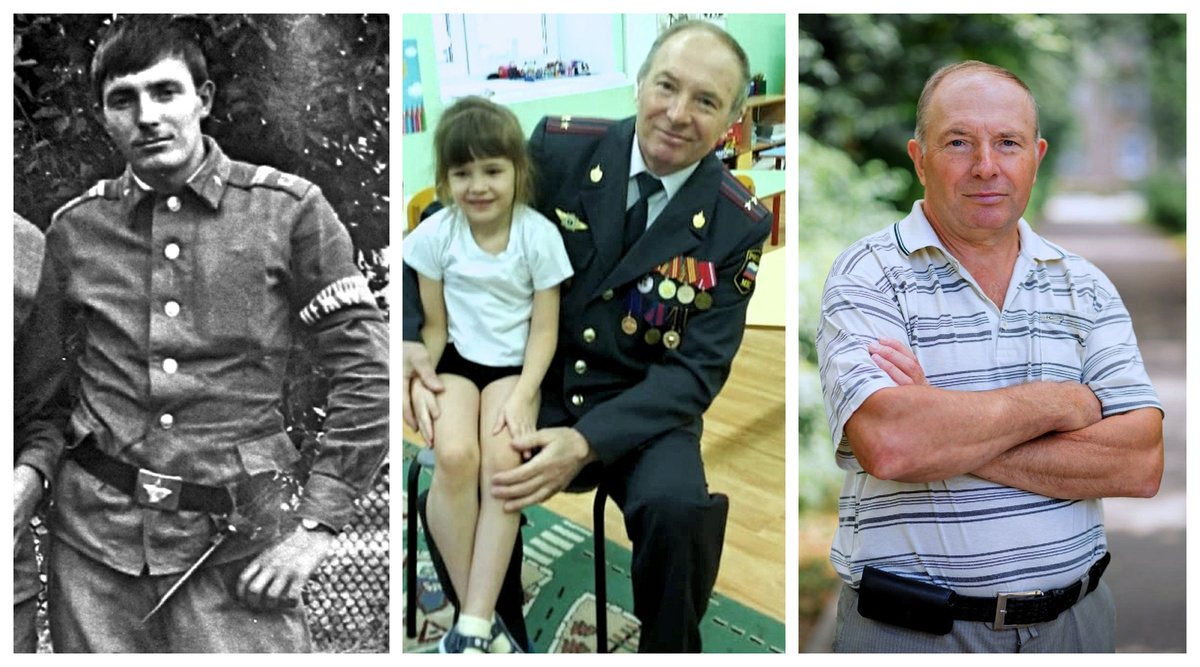 "Трудный элеМЕНТ" на разных этапах жизни: армейском, милицейском и гражданском. Фото из личного архива автора.