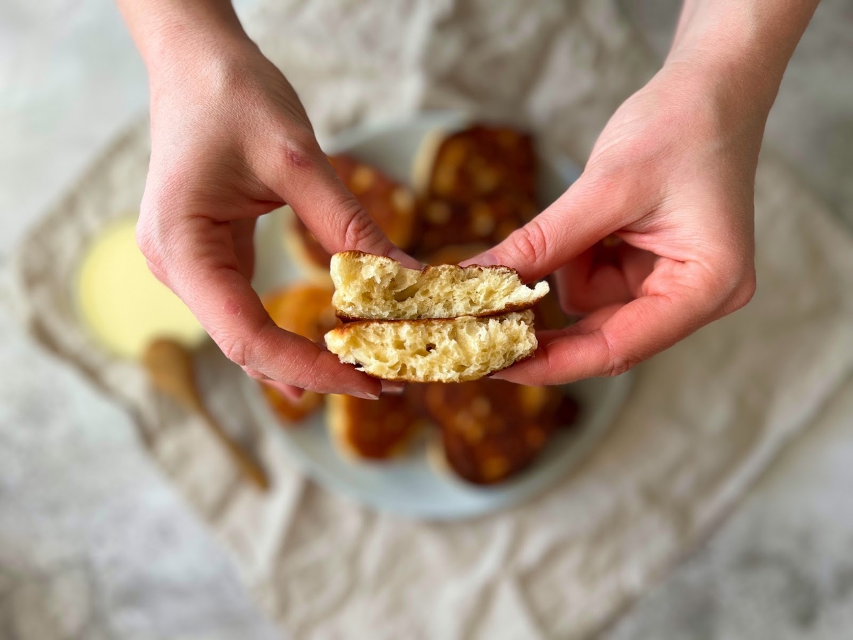 Оладьи на дрожжах - Сладкий Персик 
