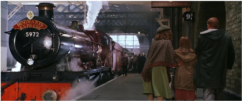 Поезд в Хогвартс, изображение из сети.