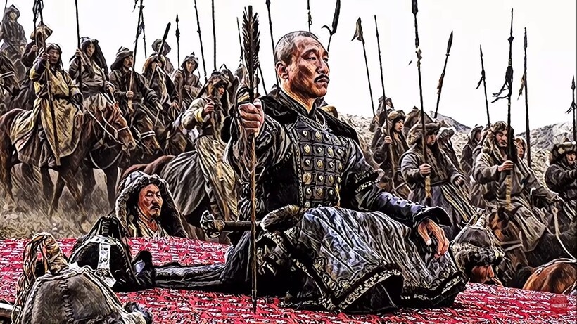 Хан Бату с войском (Золотая Орда)