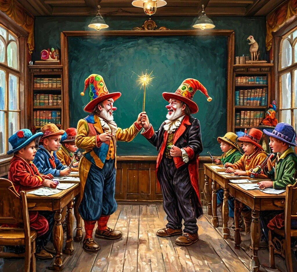 Навеяно размышлениями о ситуации в образовании. О том, как нынче осуществляют руководство в данной сфере. Изображение создано автором статьи в приложении Шедеврум.