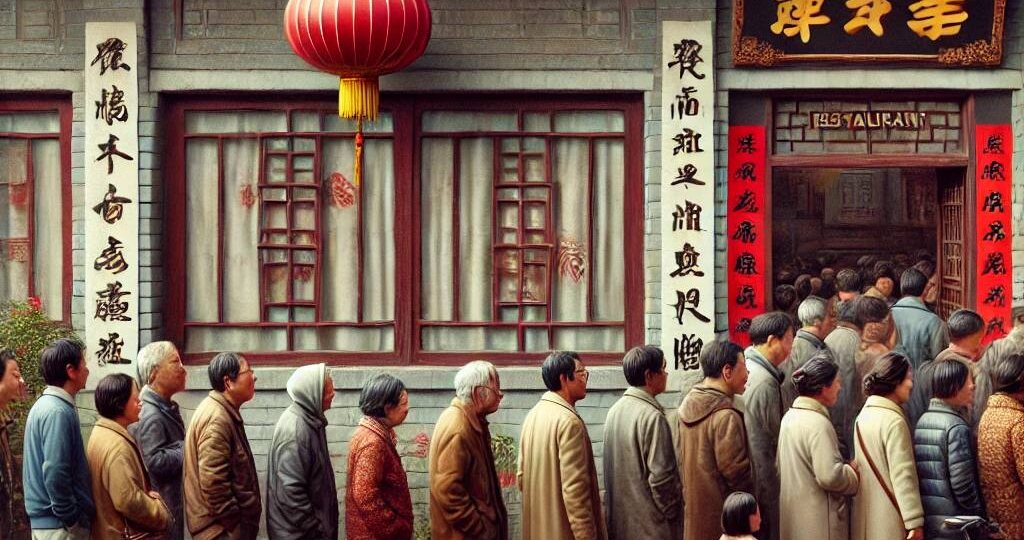 Когда лапша важнее траура: в Китае похоронное бюро атакуют любители еды.