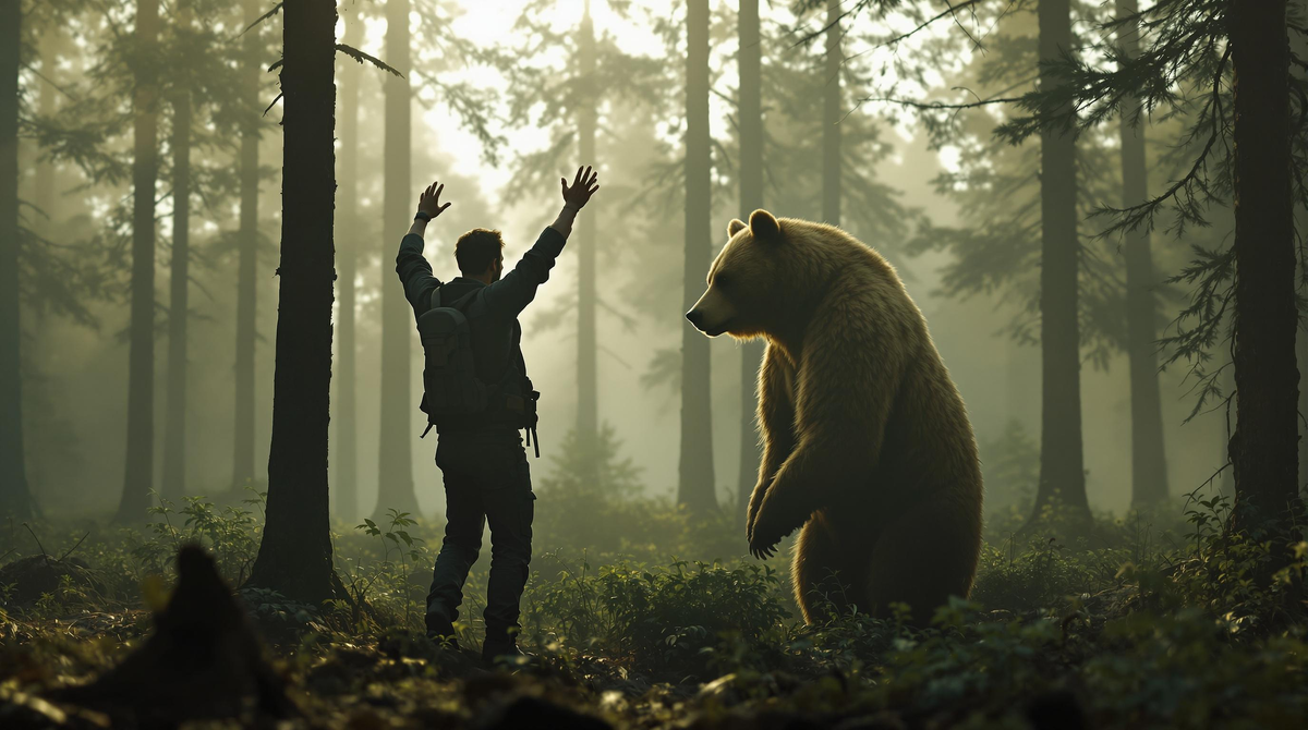 Есть ощущение, что для медведя это совсем не страшно