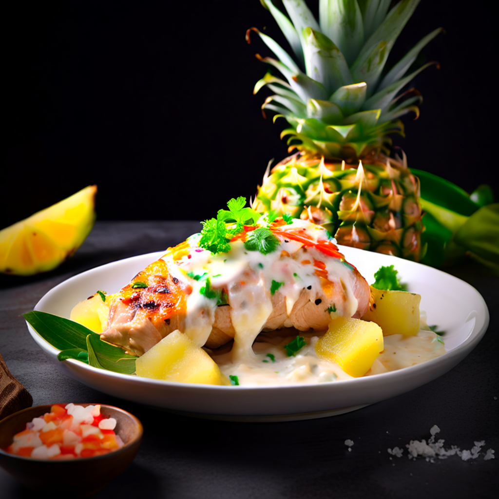 Куриная грудка с ананасами и кокосовым молоком: