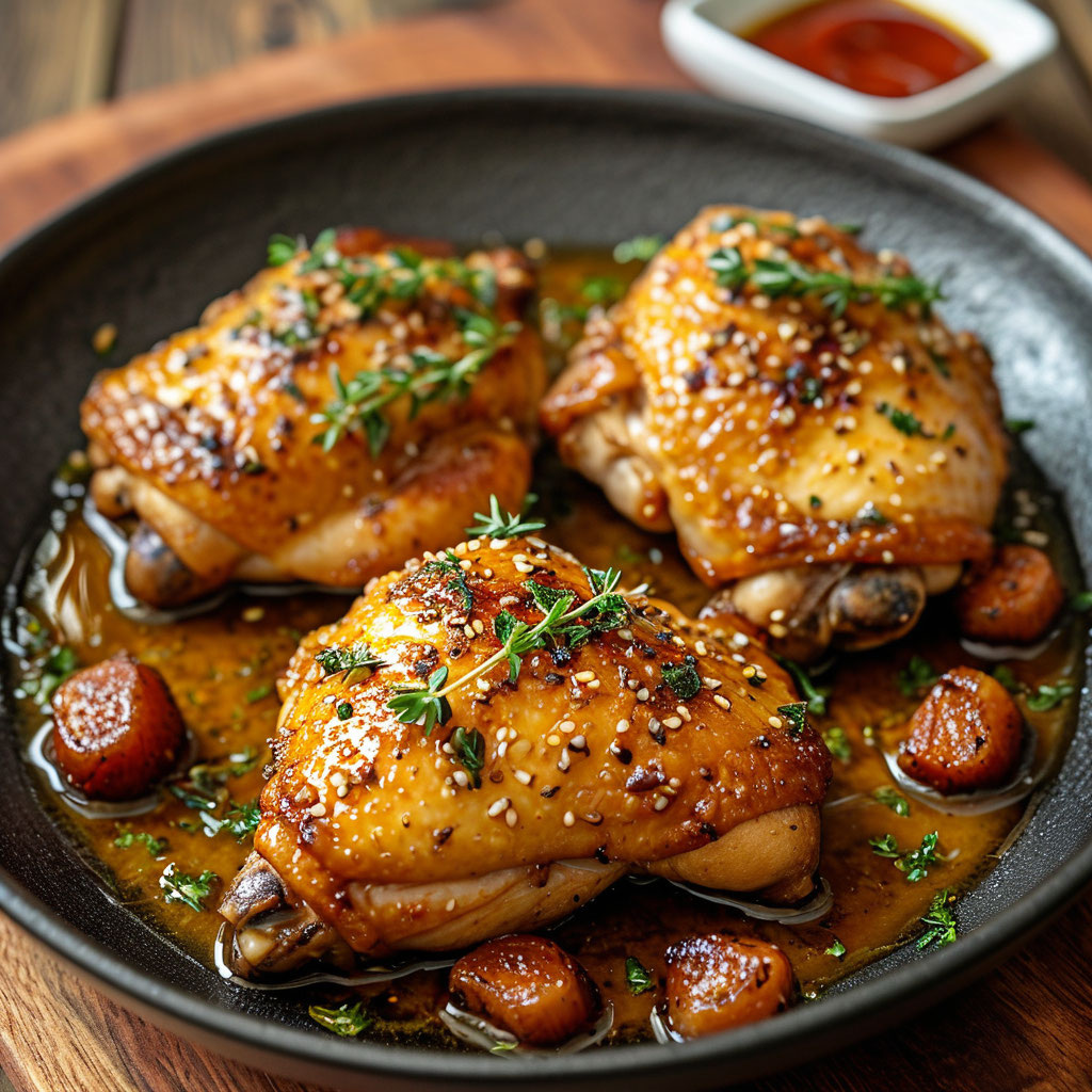 Куриные бедрышки в горчично-медовом маринаде: сочные и ароматные!