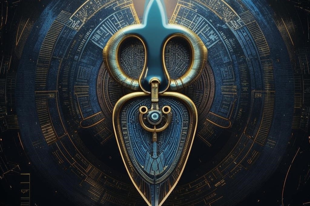 Композицию с парящим анкхом и научно-фантастическим фоном создал GigaChat по описанию созданному в DeepSeek на основе данной статьи 
