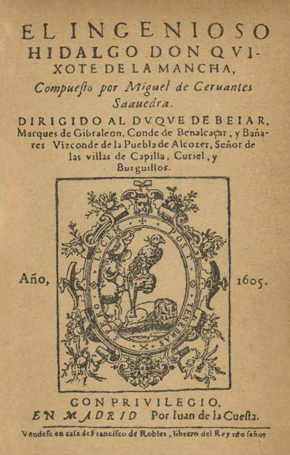 «Дон Кихот» Мигель де Сервантес (1605)