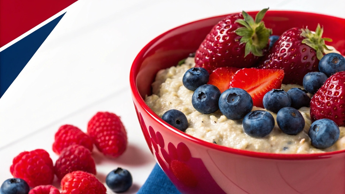 Овсянка с ягодами