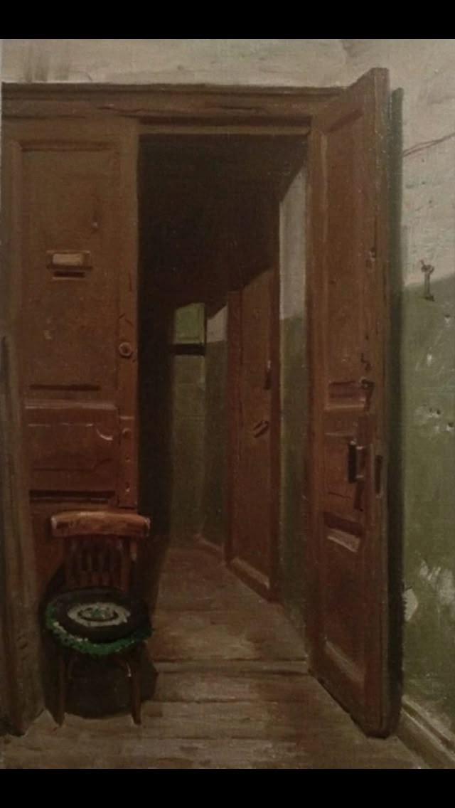 Чудесная картинка с Пинтерест. Я в таком подъезде жила. 