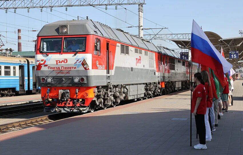 Акция Союзного государства «Поезд памяти».
Фото: Сергей Холодилин / БЕЛТА